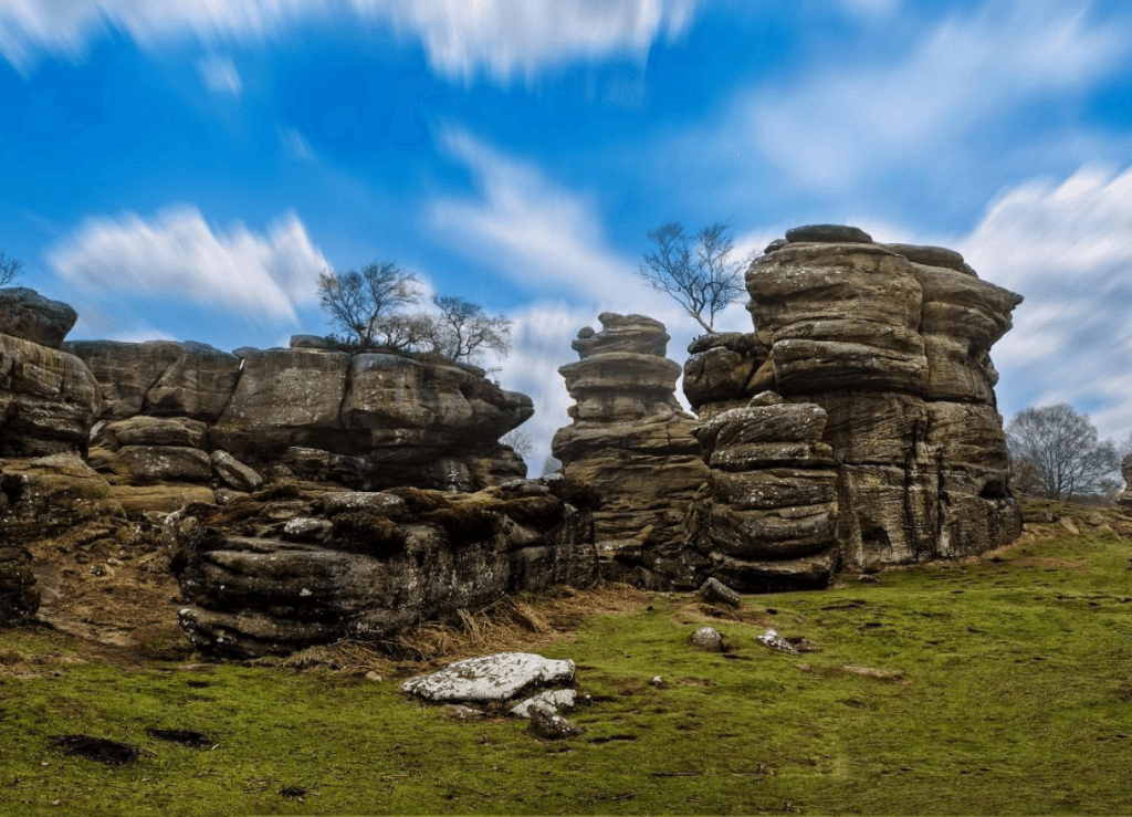 A rock formation at Brimham Rocks